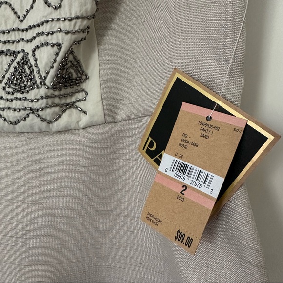 RACHEL Rachel Roy Embellished Tan and Black Fitted Tank Top - Picture 6 of 6